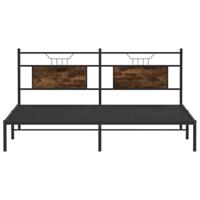 Bedframe zonder matras 183x213 cm spaanplaat gerookt eiken - thumbnail