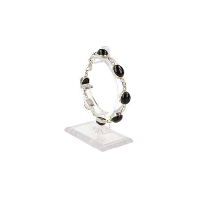 Zilveren Ovalen Armband Onyx Zilveren Ovalen Armband Onyx