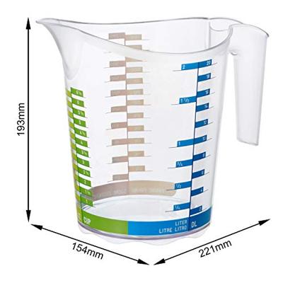 Rotho Domino Maatbeker 2L Transparant