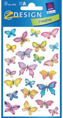 Avery AV-4390 Etiket 3 Vel Vlinders 10 Setjes met 3 Vel