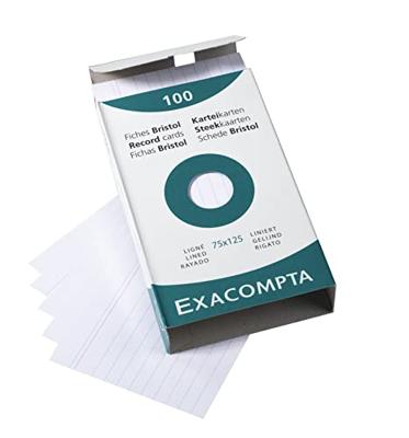Systeemkaart exacompta 100x150mm lijn wit Systeemkaart exacompta 100x150mm lijn wit