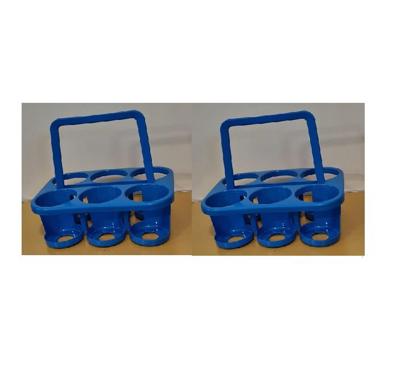 Cti Flessendrager 28 x 32,5 x 23,5 cm - Blauw , set van 2 stuks Cti Flessendrager 28 x 32,5 x 23,5 cm - Blauw , set van 2 stuks