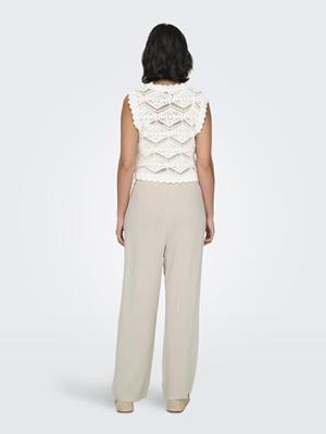 Only Onlsiesta Mw Pull-up Linen Bl Pnt Noos Broek Moonbeam