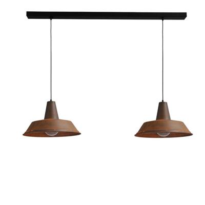 Masterlight Stoere eettafellamp roestIndustria 2x45 - 2547-25-25-S-130-2