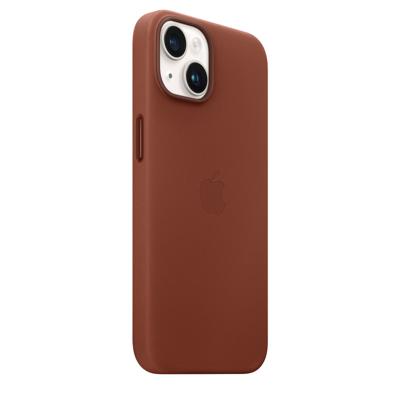 Apple leather case iPhone 14 Umber
