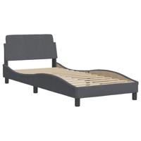 Bedframe zonder matras 90x200 cm fluweel donkergrijs - thumbnail