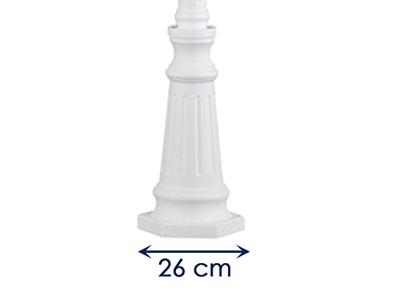 KonstSmide Klassieke staande lantaarnFirenze 2-lichts wit - 7234-250