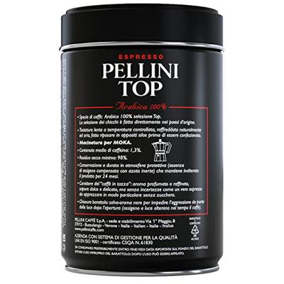 Pellini Top - Gemalen koffie in blik - 250 gram