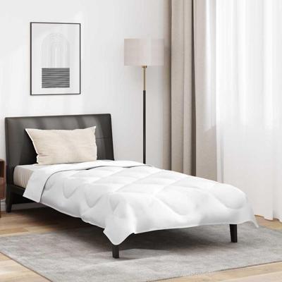 VidaXL Zomer dekbed met kussen 2 pcs wit microvezel
