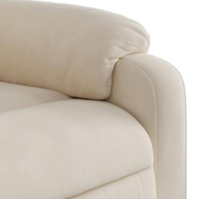 Fauteuil verstelbaar microvezelstof beige