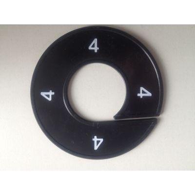 Maatring 9cm zwart/wit 4