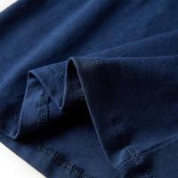 Kindershirt met lange mouwen zwanenprint 92 marineblauw - thumbnail