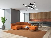 Trio Zwarte plafondlampRoute 4-stripes - R62474132 - thumbnail