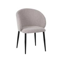 LABEL51 Eetkamerstoel Yuki - Naturel - Royal Boucle - Taupe Metalen Frame - thumbnail