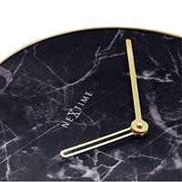 NeXtime NE-8189ZW Wandklok Marble Ø 40 Cm Zwart - thumbnail
