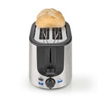 Broodrooster | Roestvrij Stalen Serie | 2 Sleuven | Bruining niveaus: 7 | Ontdooifunctie | Broodjesrek | Aluminium - thumbnail