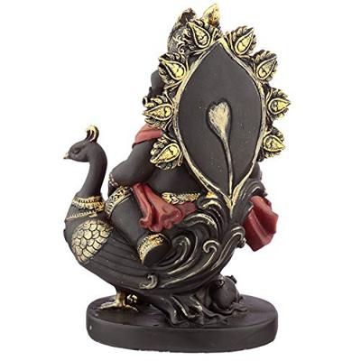 Ganesh beeldje met Pijp en Pauwhaan Ganesh beeldje met Pijp en Pauwhaan