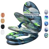 Toiletzitting Steen en gebladerte met soft close mechanisme - thumbnail