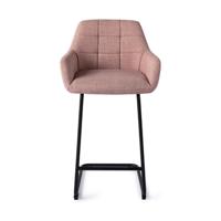 Jesper Home Barkruk 'Noto' Arch Black, kleur Vintage Rose (zithoogte 65cm) - thumbnail