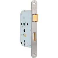 Nemef 1266 Deurslot | DM50mm | S55mm | krukgat 8mm | voorplaat RVS 20x174mm afgerond | messing dag- en nachtschoot | 2 sleutels | DR 1+3/2+4 - - thumbnail