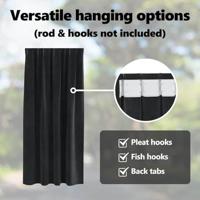 VidaXL Verduisterende gordijnen 2 pcs zwart 140 x 175 cm fluweel - thumbnail