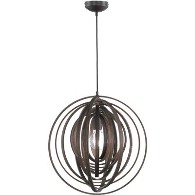 LED Hanglamp - Trion Bola - E27 Fitting - Rond - Mat Donkerbruin Hout