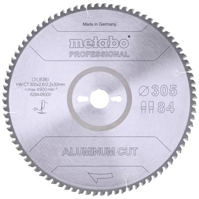 Metabo Accessoires Cirkelzaagblad | "Aluminium Cut Prof" | 305x30mm | Z84 FZ/TZ 5° neg - 628448000