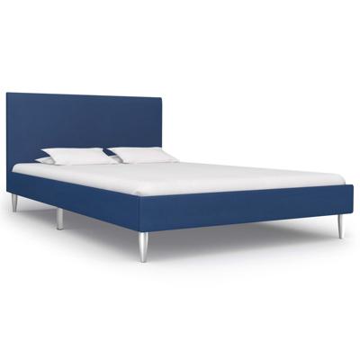vidaXL Bedframe stof blauw 120x200 cm