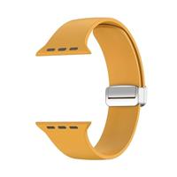Siliconen bandje - Folding Buckle - Oker - Geschikt voor Apple Watch 38mm / 40mm / 41mm / 42mm - thumbnail