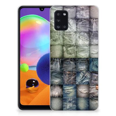Silicone Back Cover Samsung Galaxy A31 Spijkerbroeken Silicone Back Cover Samsung Galaxy A31 Spijkerbroeken