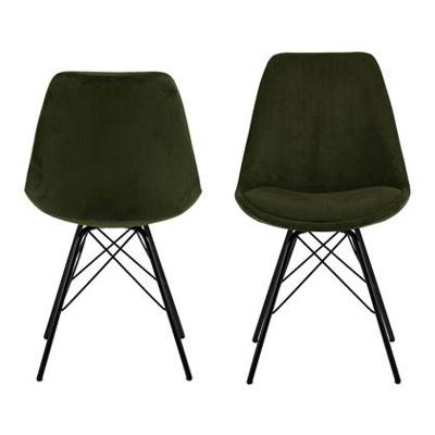 Bendt Eetkamerstoel 'Liva' Rib, kleur Olijfgroen Bendt Eetkamerstoel 'Liva' Rib, kleur Olijfgroen