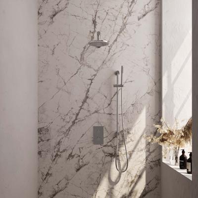 Chrome Carving thermostatische inbouw regendouche set met 3-weg omstelling en 20 cm douchekop