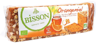 Bisson Orangemiel honingkoek sinaasappel voorgesneden bio 300 Gram - thumbnail