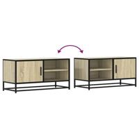 Tv-meubel 80x34,5x40 cm bewerkt hout metaal sonoma eikenkleurig - thumbnail