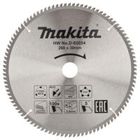 Makita Afkortzaagblad voor Multimaterial | Standaard | Ø 260mm Asgat 30mm 100T - D-65654 - thumbnail