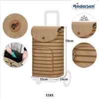 Andersen Boodschappentrolley Unus Shopper Eske 75cm-Brown - thumbnail