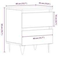 Nachtkastje 2 pcs artisanaal eikenkleurig 40 x 35 x 50 cm - thumbnail