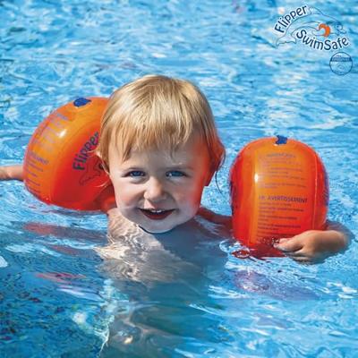 Swimsafe zwemmouwtjes flipper oranje 2 stuks - thumbnail