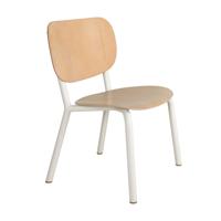 Functionals Emil Rosi stoel naturel leer wit frame - thumbnail