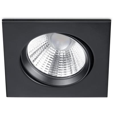 Dimbare LED Inbouwspot Vierkant 5W Warm Wit 3000K Mat Zwart
