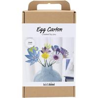 Creativ Company Hobbyset bloemen van eierdozen, pastelkleuren, 1 doos - thumbnail