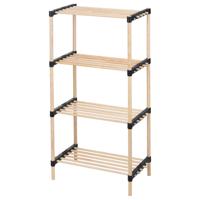 Storage Solutions schoenenrek met 4 schappen 49x28x92,5 cm hout - thumbnail