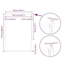 Rolgordijn verduisterend koffie 90x175 cm stofbreedte 85,7 cm - thumbnail
