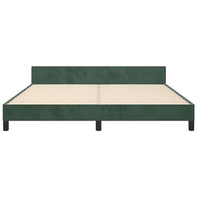Bedframe zonder matras 160x200 cm fluweel donkergroen