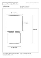 Lucide GREASBY - Tafellamp - Ø 14 cm - 1xE14 - Grijs - thumbnail