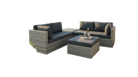 Almadia modular lounge corner set kobo grey/dark grey cushions Eurofar - Eurofar - thumbnail