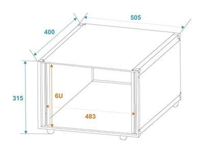 Roadinger Effect Rack Studio 19 inch rack 6HE Roadinger Effect Rack Studio 19 inch rack 6HE