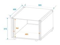 Roadinger Effect Rack Studio 19 inch rack 6HE - thumbnail