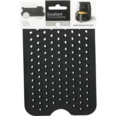 Airfryer mat siliconen 21x13cm zwart