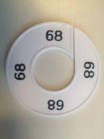 Maatring 9cm wit/zwart 68 - thumbnail